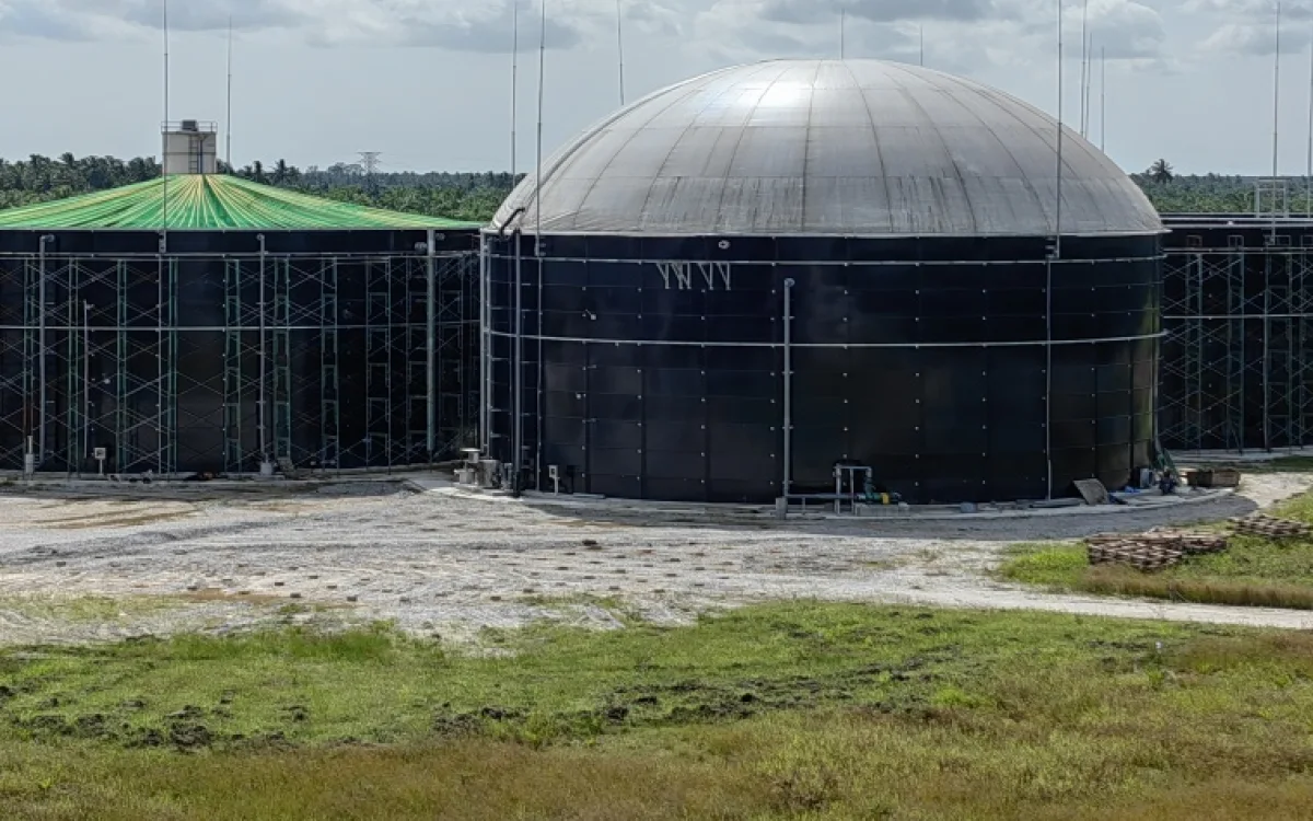 cheese wastewater treatment project with membrane gas holder for dairy plant biogas recovery