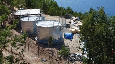 Galvanized Fire Water Tank Site Access Guide for Warehouse Projects
